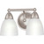 Seasons Anchor Point Two-Light Vanity Brushed Nickel Alabaster-Style Glass
