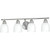 Seasons Raleigh Four-Light Vanity Chrome Opal White Glass