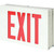 White Steel LED Red Exit Sign