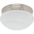 27 Watt Fluorescent Mushroom Ceiling Fixture Brushed Nickel Alabaster Glass