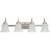 LED Four-Light Vanity Fixture, Brushed Nickel, Alabaster Style Glass, 34 Watt