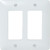 White Double Decora Masque Wall Plate
