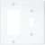 Double Gang Combo Decorator Wall Plate - White - Package Of 25
