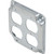 Steel 4" Square 1/2" Raised Twin Duplex Cover