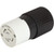 Female U-Ground Locking Connector - 30 Amp - 125/250 Volt - Black/White