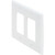 Midsize Double Gang Decorator Wall Plate - Ivory - Package Of 25