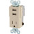 20A USB Charger and Single Tamper Resistant Receptacle - Ivory