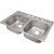 Aspen 22 X 33" Double Bowl Kitchen Sink Stainless Steel 4 Hole 8" Depth