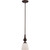 One Light Fluorescent Mini-Pendant Prairie Bronze Frosted Glass