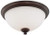 39 Watt Fluorescent Ceiling Fixture Prairie Bronze Frosted Glass