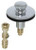 Bathtub Drain Stopper Push-Pull 3/8" or 5/16" Threaded Pin Chrome Finish