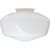 White Schoolhouse Glass 5H x 7" Diameter 4" Fitter Pack of 4