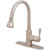 Seasons Anchor Point Kitchen Faucet Brushed Nickel Single Handle Pull-Down