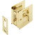 Brass Pocket Door Privacy Lock and Pull