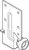 Convex Center Drawer Track Roller, Package of 2