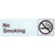 Plastic "No Smoking" Sign