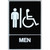 Plastic Braille "Men/Wheelchair" Sign