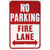 Aluminum "No Parking Fire Lane Sign"