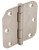 3-1/2" Residential Plain Bearing Door Hinge Satin Nickel 5/8" Radius Pkg/2