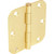 3-1/2" Residential Plain Bearing Door Hinge Satin Brass 5/8" Radius, Pkg/2