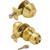 Shield Security Round Entry Single Cylinder Deadbolt Combo Brass