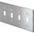 Quad Gang Toggle Switch Wall Plate - Stainless Steel
