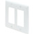 Hubbell Double Gang Decorator Wall Plate - White - Package of 25