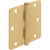 3-1/2" Residential Plain Bearing Door Hinge Satin Brass 1/4" Radius Corner Pkg/2