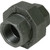Black Malleable Union 1/2" x 1/2"