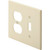 Midsize Double Gang Combo Wall Plate - Ivory - Package Of 25
