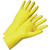 Glove Yellow Latex Flock Lined - Small