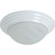 2 Light Flush Mount Fixture White Alabaster-Style Glass 12"