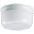 2 Light Flush Mount Fixture White White Glass 8"