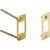 1-1/8W x 2-3/4"H Deadlock Strike Plate Brass, Package of 2 Pairs