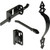 9" Steel Gate Thumb Latch Black