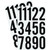 3" Black On White Vinyl Packaged Numbers