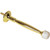 Cast Zinc Door Stop 4" Brass, Package of 5