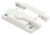 2-1/8" White Window Sash Lock Package of 2