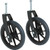 Caster Fork Assembly 8"x1" Wheel Black 1/2" Bearing Invacare Style Package of 2