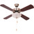 42" Dual-Mount Ceiling Fan Brushed Nickel Bowl Light Kit