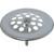 Tub Drain Strainer Domed Hole Pattern 2-7/8" Chrome-Plate Steel Package of 5