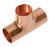 Copper Tee - 1" x 1" x 3/4"