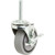 Shepherd 4" Gray Non-Marking Rubber Swivel Caster With Side Brake