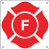 8.5 X 8.5" Aluminum "F" Truss Marking Sign
