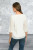 Womens White half sleeve scoop neck top