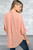 Women's Drape Front Chiffon 3/4" Sleeve Blouse