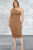 Plus size one shoulder midi bodycon dress