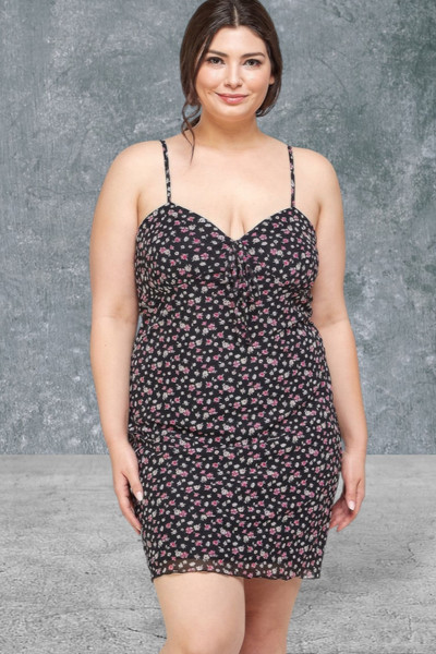Plus Size  Floral Print Cami Dress