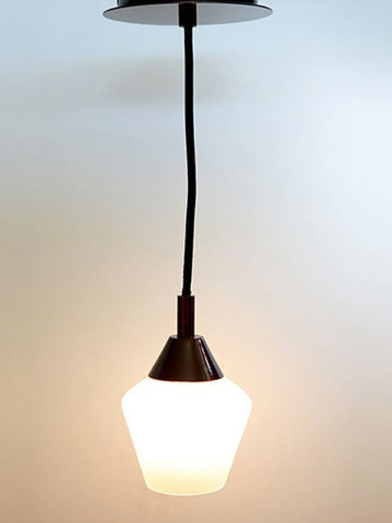 Lux-Medium Frosted Pendant light. Picture shows full product with light on. Lux-Medium Frosted Pendant light. Picture shows full product with light on.
