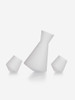 Vaso-Sake frosted set. Picture shows side view of 1 empty decanter and 2 empty shot glasses Vaso-Sake frosted set. Picture shows side view of 1 empty decanter and 2 empty shot glasses